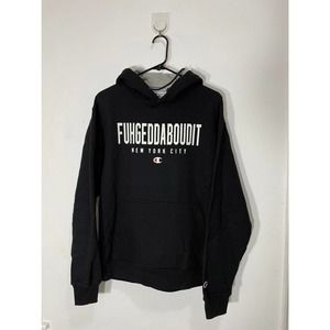 Champion black hoodie mens sweater M